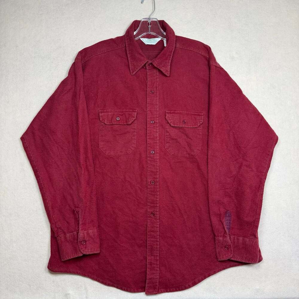 Vintage ARCTIC Shirt Mens XXL 100% Cotton Red Heavyweight Chamois Made in USA